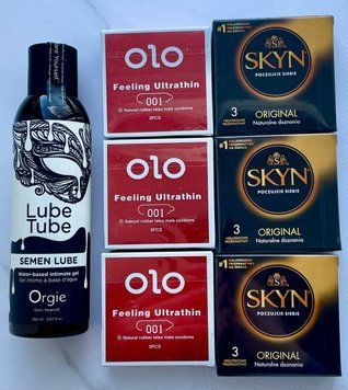 Набор 18 шт OLO возбуждающий 001 + Skyn ​​Original + Лубрикант SEMEN LUBE 150 мл Orgie SOS3821 фото