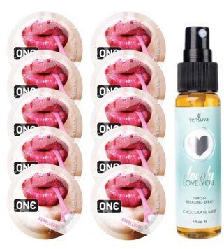 Комплект ONE Bubblegum 10 шт + Sensuva Deeply Love You Chocolate Mint (29 мл) SOS13879 фото