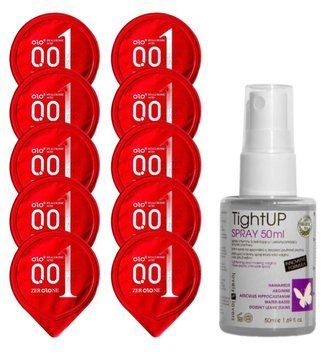 Комплект OLO 001 (червоні) 10 шт + Lovely Lovers TightUP Spray 50 мл SOS14254 фото