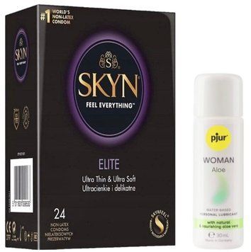 Комплект SKYN Elite 24 шт + Pjur Woman Aloe 30 мл SOS13287 фото