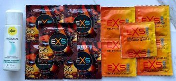 Набор EXS Crazy Cola 5шт + EXS Delay 5шт + Лубрикант pjur Woman Nude 30 мл SOS3529 фото