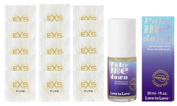 Комплект EXS Pure15 шт + Love To Love Pulse Me Down (30 мл) SOS14862 фото