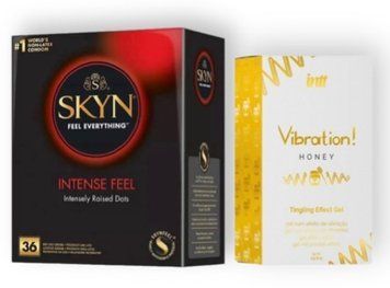 Skyn Intense feel 36 штук + Intt Vibration Honey (15 мл) SOS6800 фото