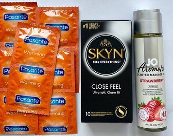 Набор 20 шт SKYN Close Feel - Pasante Warming + System JO Aromatix Strawberry 120 мл SOS1669 фото