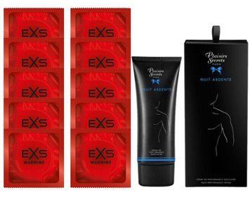 Комплект EXS Warming 10 шт + Plaisirs Secrets Nuit Ardente Cream (60 мл) SOS14355 фото