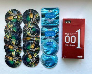 Набір з 24 шт : OLO Red 0,01 10 шт , One : ONE Vanish 10 шт , Oasis Premium , Oasis Silk SOS1015 фото