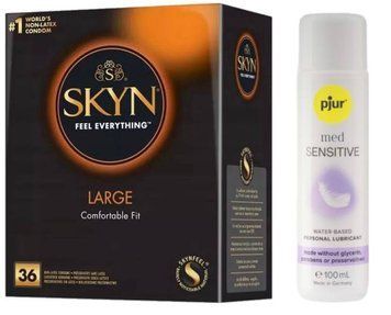 Комплект  SKYN Large 36 шт + Pjur MED Sensitive Glide 100 мл SOS13237 фото