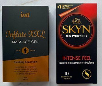 Комплект SKYN Intense Feel 10 шт + Гель для стимуляции полового органа Intt Inflate XXL (15 мл) SOS1419 фото