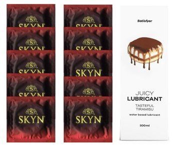 Комплект SKYN Intense Feel 10 шт. + Лубрикант Satisfyer Juicy Lubricant Tasteful Tiramisu 300 мл SOS12585 фото
