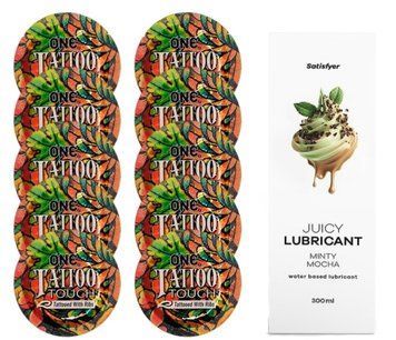 Комплект ONE Tattoo Touch 10 шт. + Лубрикант Satisfyer Juicy Lubricant Minty Mocha (300 мл) SOS12183 фото
