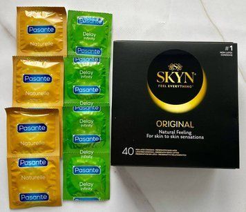Комплект Skyn Original 40 шт + Pasante Naturelle 6 шт + Pasante Delay Infinity 6 шт SOS3001 фото