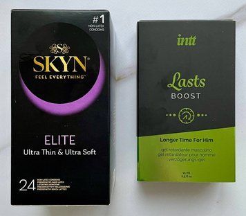 Набір SKYN Elite 24 шт - Пролонгатор для чоловіків Intt Lasts (15 мл) SOS2810 фото