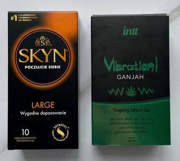 Набор SKYN Large 10 шт. + Жидкий вибратор Intt Vibration Ganjah (15 мл) SOS2710 фото