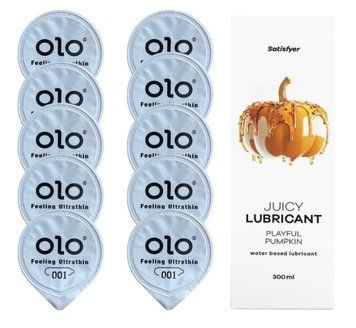 OLO Feeling Ultrathin 10 шт. + Лубрикант Satisfyer Playful Pumpkin 300 мл SOS12485 фото