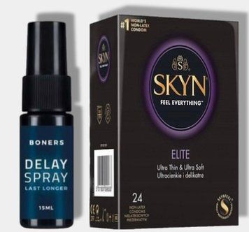 SKYN Elite 24 шт + Пролонгатор Boners Delay Spray SOS5776 фото