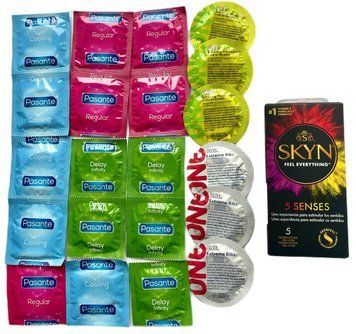 Набір 26 шт: SKYN 5 Senses 5 шт + ONE 6 шт + Pasante 15 шт  SOS1274 фото
