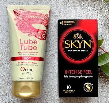 Комплект SKYN Intense Feel (10 шт) + Лубрикант LUBE TUBE HOT, 150 мл ORGIE SOS2369 фото