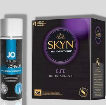SKYN Elite, 36 шт + Пролонгатор System JO Prolonger Spray with Benzocaine (60 мл) SOS5290 фото