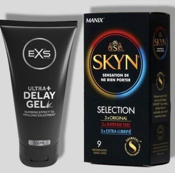 Skyn Selection 9 шт + Пролонгатор EXS Delay Gel Ultra 100ml SOS4952 фото