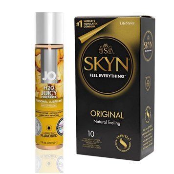 10 шт SKYN ORIGINAL + Лубрикант System JO H2O &mdash; Juicy Pineapple (30 мл) SOS4809 фото