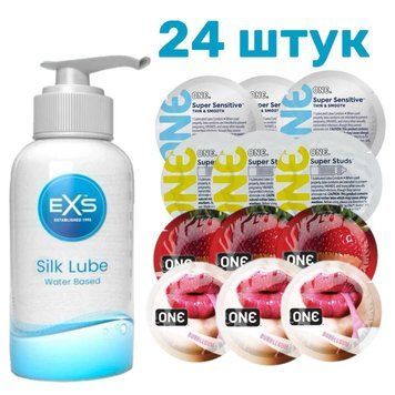 Комплект 21 шт ONE + Лубрикант EXS Aloe Vera Silk Lube 250 мл SOS4209 фото