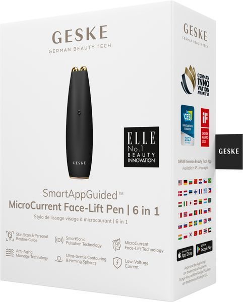 Микротоковая ручка для подтяжки лица GESKE MicroCurrent Face-Lift Pen 6в1 gray HB0119 фото