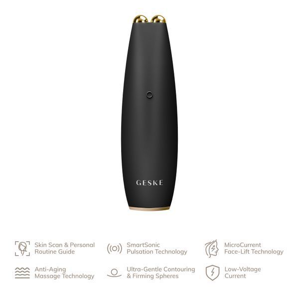 Микротоковая ручка для подтяжки лица GESKE MicroCurrent Face-Lift Pen 6в1 gray HB0119 фото
