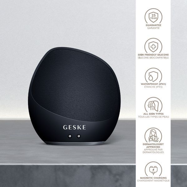 Ультразвуковая щетка для тела и интенсивный пилинг GESKE Sonic Body Brush&Intensive Exfoliator 7в1 black HB0352 фото