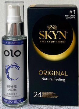КомплектSKYN ORIGINAL NON-LATEX 24 ШТ +Лубрикант "olo smooth" 60 мл SOS1126 фото