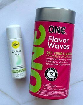 Комплект ONE Flavor Waves 12 шт + Лубрикант на водній основі pjur Woman Aloe 30 мл SOS1970 фото