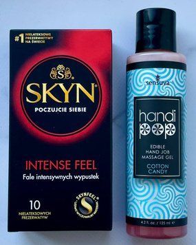 Комплект SKYN Intense Feel 10 шт - Лубрикант Sensuva Handipop Cotton Candy (125 мл)  SOS3380 фото