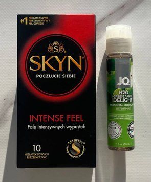 Комплект SKYN Intense Feel 10 шт + Змазка System JO H2O &mdash; Green Apple (30 мл) SOS2170 фото