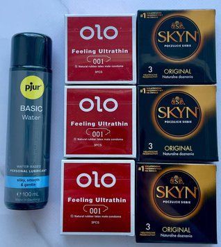 Набор 18 шт OLO возбуждающий 001 + Skyn ​​Original + Лубрикант pjur Basic Waterbased, 100 мл SOS3822 фото