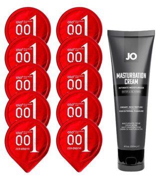 Комплект OLO Warming 001 10 шт + JO Masturbation Cream (120 мл) SOS14406 фото