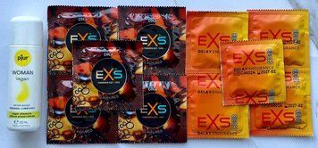 Набор EXS Crazy Cola 5шт + EXS Delay 5шт + Лубрикант pjur Woman Vegan 30 мл SOS3530 фото
