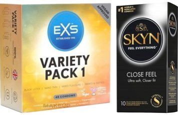 Набор з SKYN Close Feel 10 шт + EXS Mixed Variety Pack 1, 48 штук SOS7864 фото