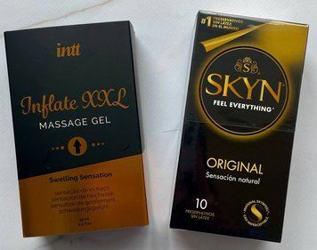 Комплект SKYN Original 10 шт + Гель для стимуляции полового органа Intt Inflate XXL (15 мл) SOS1420 фото