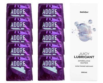 Набор: Пасант Adore 10 шт. + Лубрикант Satisfyer Sparkling Water (300 мл) SOS12084 фото
