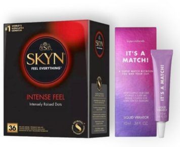 Skyn Intense feel 36 штук + Bijoux Indiscrets Clitherapy Liquid Vibrator &ndash; IT'S A MATCH SOS6801 фото