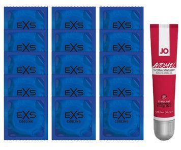Комплект EXS Cooling 15 шт + JO ATOMIC WARMING, 10 мл SOS14556 фото