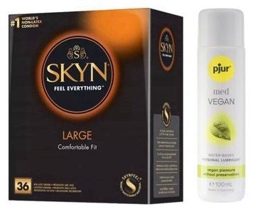 Комплект SKYN Large 36 шт + Pjur MED Vegan Glide 100 мл SOS13238 фото