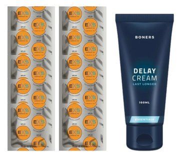Комплект: EXS Delay 10 шт + Пролонгатор Boners Delay Cream 100 мл SOS11003 фото