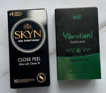 Набор SKYN Close Feel 10 шт. + Жидкий вибратор Intt Vibration Ganjah (15 мл) SOS2711 фото