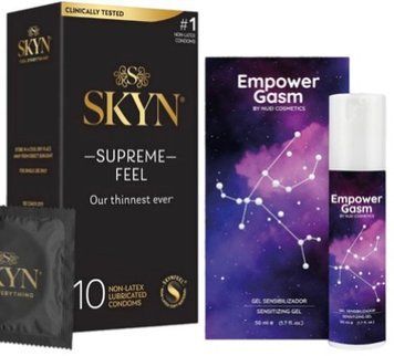 Набір з Skyn Supreme Feel 10 шт + Гель для стимуляції оргазму EMPOWERGASM (50 мл) від Nuei  SOS10282 фото