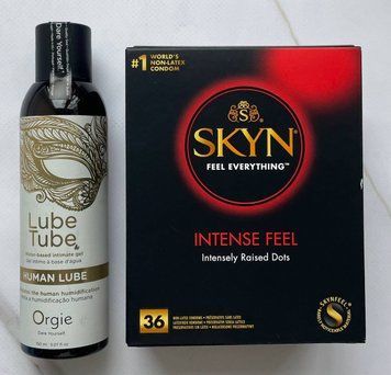 Набор Skyn ​​Intense Feel 36 шт. - Лубрикант ORGIE HUMAN LUBE intimate gel, 150 мл SOS2952 фото