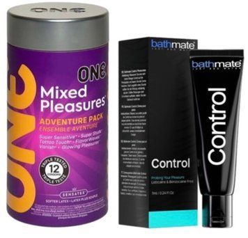 Набор из 12 шт ONE Mixed Pleasures + Пролонгатор Bathmate Control (7 мл) SOS9265 фото