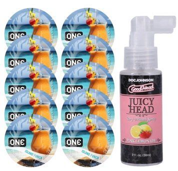Комплект ONE Island Punch 10 шт + Doc Johnson &ndash; Pink Lemonade, 59 мл SOS13830 фото
