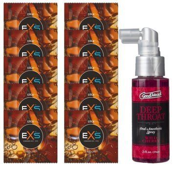 EXS CRAZY COLA 10 шт + Doc Johnson DeepThroat Spray &ndash; Wild Cherry (59 мл) SOS14080 фото