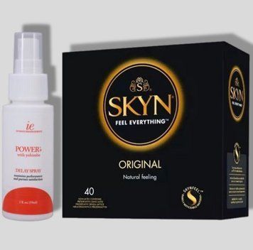 SKYN Original, 40 шт + Пролонгатор Doc Johnson Power Delay Spray (59 мл) SOS5241 фото
