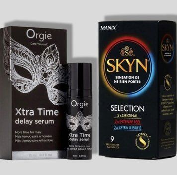 Skyn Selection 9 шт + Пролонгатор Orgie Xtra Time Delay Serum, 15 мл SOS4953 фото